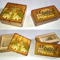 2 Russische, kleine Schachteln aus Holz - anschauen
