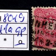 Los H8019: Deutsches Reich Mi. 41 a, gest., gepr