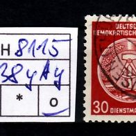 Los H8115: DDR Dienst Mi. 38y AY, gest