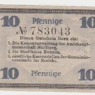Stollberg-Notgeld 10 Pfennig vom 1.2.1920 bis 30.6.1920