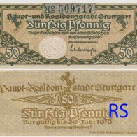 Stuttgart-Notgeld 50 Pfennig bis 30.6.1919