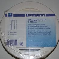 Upmann Lüftungsgitter rund 100mm mit Fliegengitter, Kunststoff, weiß