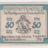 Trappstadt-Notgeld 10,25,40,50,50 Pfennig von 1920 bis 1921 5 Scheine