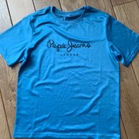 blau farbendes Herrenshirt, T - Shirt von Pepe Jeans, Gr. XS (48)