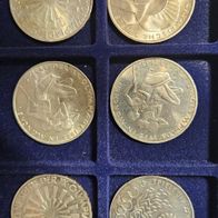 6 x 10 DM Gedenkmünze - Olympiade 1972 - Silber