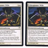 2x "Unbeugsamer Wille" Common aus "Meister von Kamigawa", ungespielt