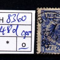 Los H8360: Deutsches Reich Mi. 48 d, gest., gepr