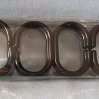 12 Ringe für Duschvorhang schwarz NEU OVP