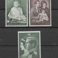20) Griechenland 1966 Thronfolgerin Mi. Nr. 933/35 kpl. Satz postfrisch