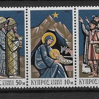 3) Zypern 1971 Weihnachten Mi. Nr. 369/71 kpl. Satz postfrisch