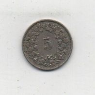 Münze. Schweiz 5 Rappen 1921