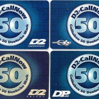 4 Prepaid - Telefonkarten , verschiedene D2 , leer