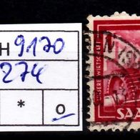 Los H9170: Saarland Mi. 274, gest