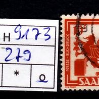Los H9173: Saarland Mi. 279, gest