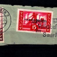 Los H9208: Saarland Mi. 362/64, gest. Briefstück