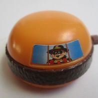 McDonalds Hamburger Aufziehfigur mit Bild von Hamburger Klau