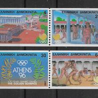 23) Griechenland 1988 Olympia Mi. Nr. 1687-90 Zd. postfrisch