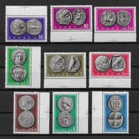 28) Griechenland 1963 Münzen Mi. Nr. 807/15 kpl. Satz postfrisch