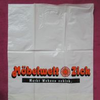 Plastik Tüte Einkaufs Möbelwelt Zick 39 x 46 cm Trage Tasche Sammler Plastetüte