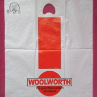 Plastik Tüte Einkaufs Woolworth 49 x 57 cm Trage Tasche Sammler Plastetüte Werbe