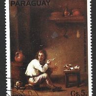 Paraquay Sondermarke " Gemälde von David Tenniers " Der Raucher o
