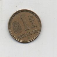 Münze Spanien 1 Peseta 1980 WM 82