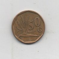 Münze Süd Afrika 50 Cent 1995