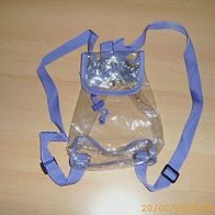 Rucksack * transparent * für Schminkutensilien und Körperpflegemittel, fliederfarben