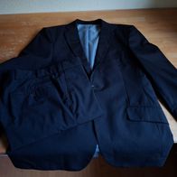 Anzug Herren 46 Nadelstreifen Schwarz