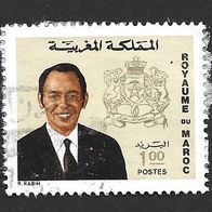 Marokko Briefmarke " König Hassan II. " Michelnr. 727 o