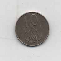 Münze. Süd Afrika 10 Cent 1965