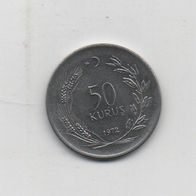 Münze Türkei 50 Kurus 1972
