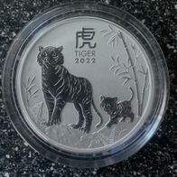 Lunar III - Tiger 2022 - 2oz Silber 999