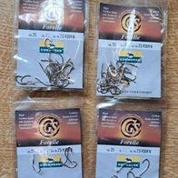 Neu! 100 Cormoran CGS Hi Carbon Stahl Haken Gr: 12 Forellenhaken Silber Forelle