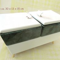 Schmuckkästchen * Nähkästchen 2 Etagen drehbar * Schleiflack Perlmuttschimmer