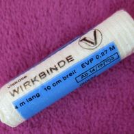 Original DDR Wirkbinde Viskose 10 cm / 4 m Wund Binde Verband VEB Vliestextilien