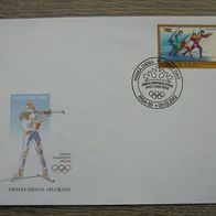 Lettland FDC 585 - Olympische Winterspiele Biathlon 2002