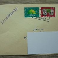 Schweiz Drucksache 887/8 Uster Gepäckexpedition nach Bochum 1968