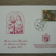 Liechtenstein 1218 - Weihnachten Karte Christi Geburt 1999