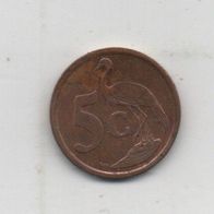 Münze Süd Afrika 5 Cent 2005
