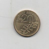 Münze Griechenland.. 20 Drachmen. 1990