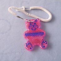 Reflektor - Katzenauge Motiv Teddy Bär pink tranzparent NEU #
