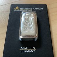 Silberbarren 100g Heimerle & Meule Feinsilberbarren - 999,9