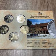 5 x 2 Euro BRD 2013 Baden-Württemb "Kloster Maulbronn" St, Neu, OVP im Blister v. BTN