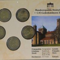5 x 2 Euro BRD 2014 Nieders. "St. Michaeliskirche" St, Neu, OVP im Blister v. BTN