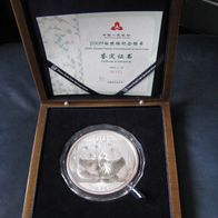 China Panda 2009 50 Yuan 5 oz pp Silber mit Zertifikat