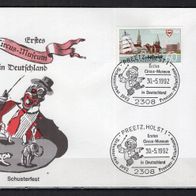 BRD / Bund 1992 Sonderbeleg Erstes Circus-Museum mit MiNr. 1598 Sonderstempel Preetz
