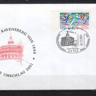 BRD / Bund 2001 Kieler Umschlag 2009 mit MiNr. 1311 Sonderstempel Kiel