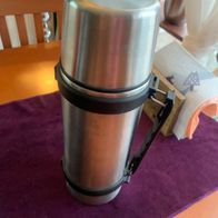 Isolierflasche Travel Quickstop, Thermoskanne, Bauarbeiter, Silber, 1 Liter