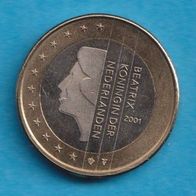 Niederlande 1 Euro 2001 Stempelglanz Top